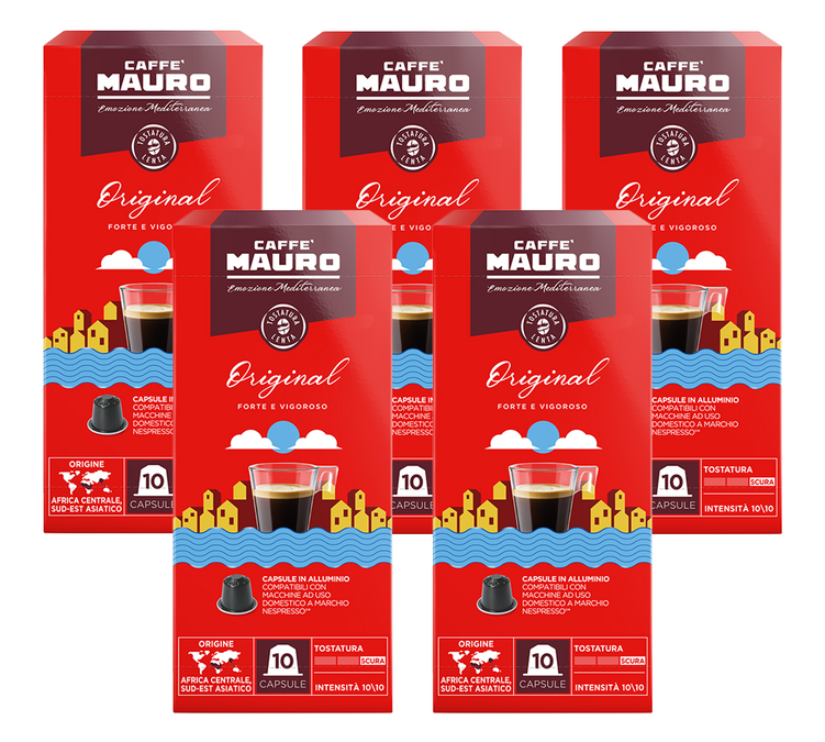 50 cápsulas compatibles con Nespresso* Original - CAFFE MAURO