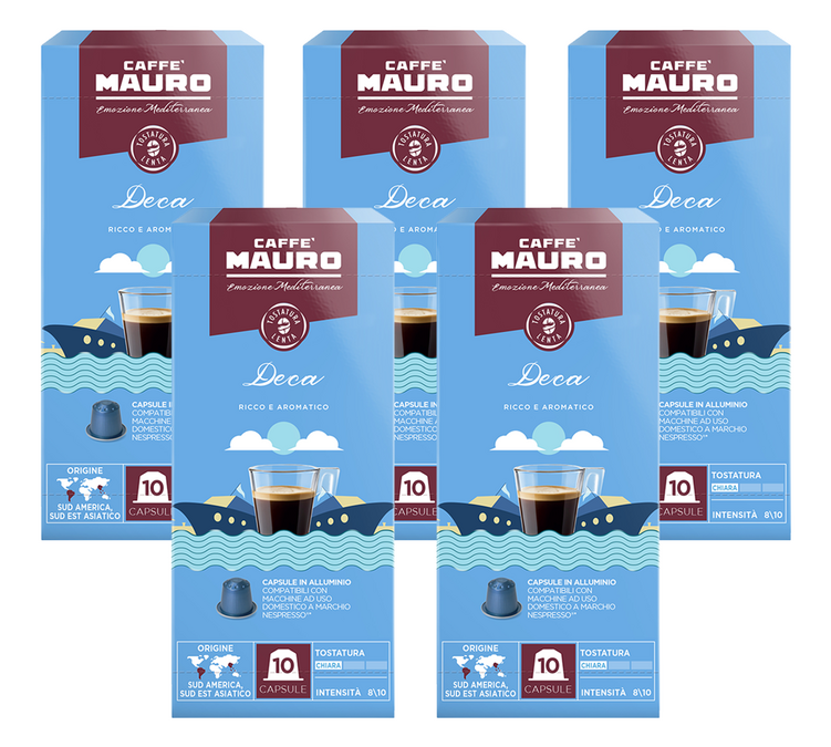 50 κάψουλες συμβατές με Nespresso* Original Χωρίς Καφεΐνη - CAFFE MAURO