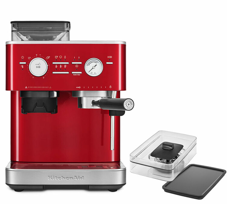 Máquina de café expresso semiautomática 5KES6551ECA KITCHENAID, cor «Pomme d'amour».