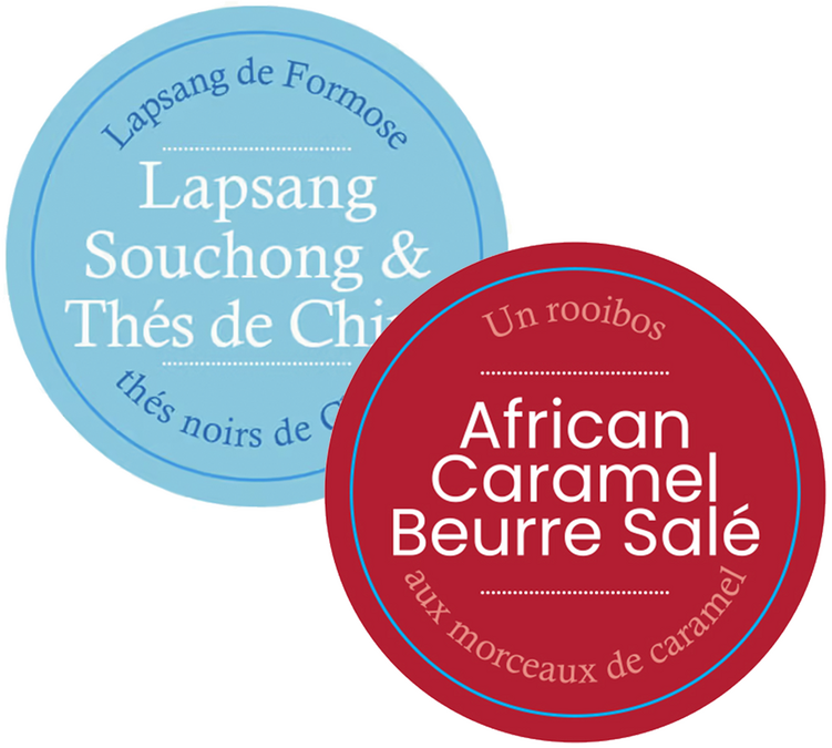 Rooibos African Caramel ja Lapsang Souchong ja Kiinalaiset Teet - Irtonainen 2 x 100 g - COMPTOIR FRANÇAIS DU THÉ