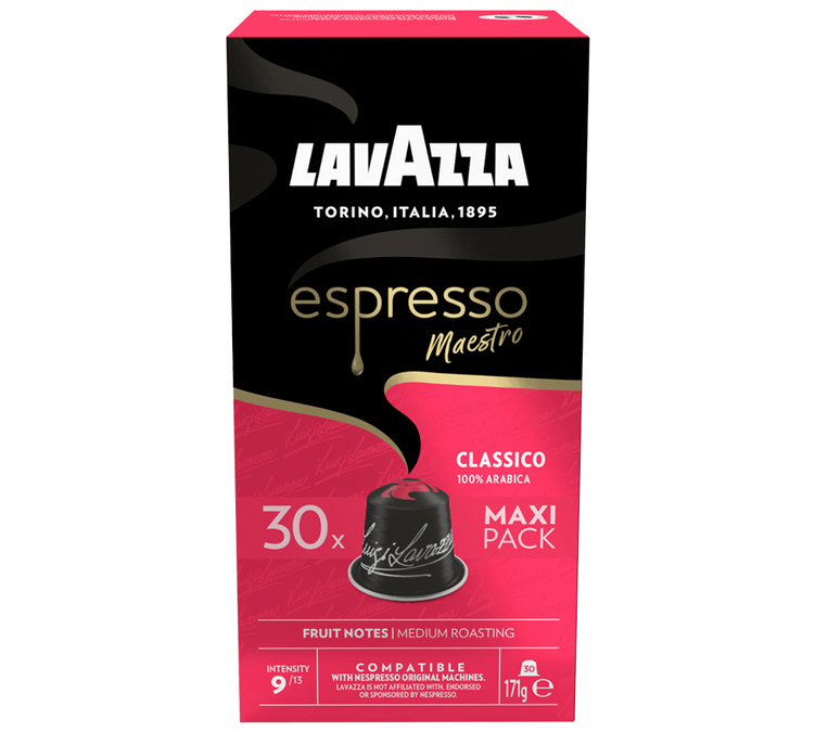 30 kapszula kompatibilis a Nespresso* Original Maestro Classico - LAVAZZA-val