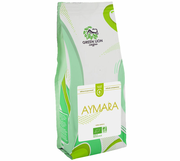 1 kg - Caffè in grani biologico Aymara per uso professionale - Green Lion Coffee