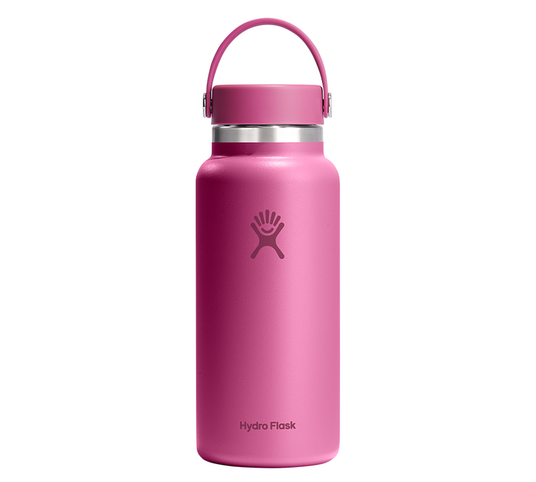 Garrafa térmica de boca larga com tampa flexível, cor rosa, 94 cl - HYDRO FLASK