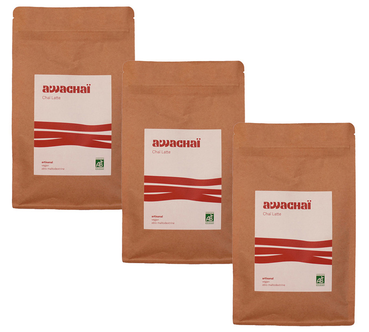 Pakiet Ręcznie Robionego Wegańskiego Bio Chai Latte - Luzem 3 x 1 kg - AWACHAÏ