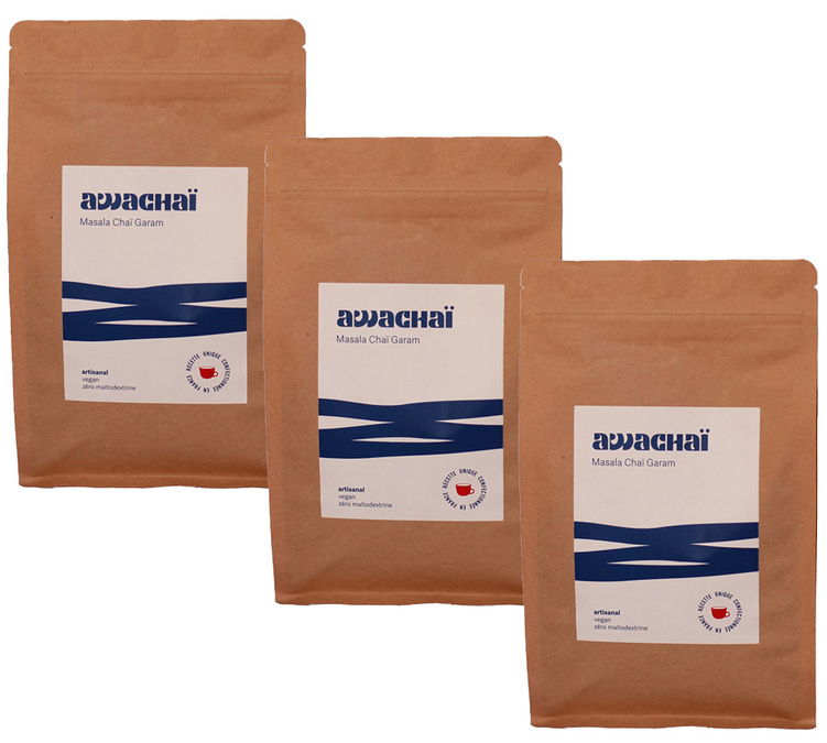 Artesaanivegaaninen Luomu Masala Chai Pakkaus - Irtotavarana 3 x 1 kg - AWACHAÏ