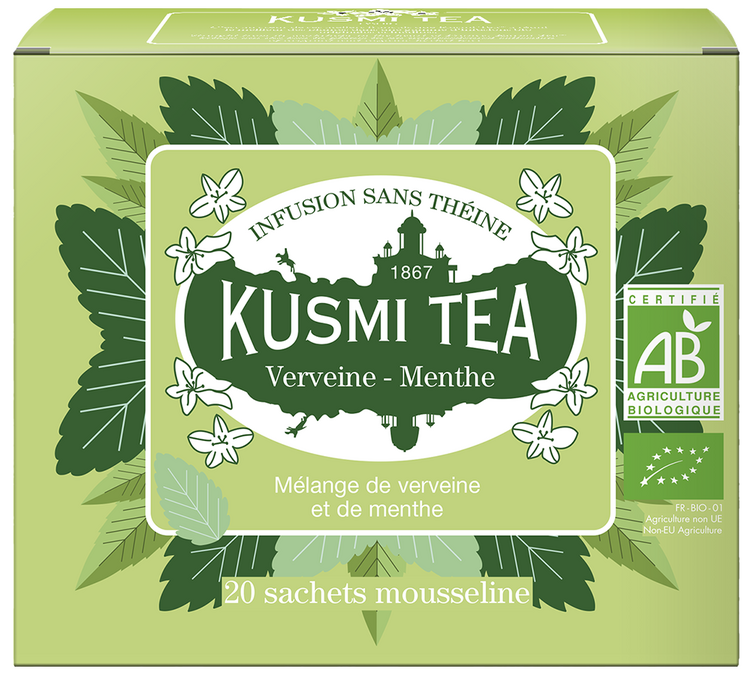 Био инфузия вербена мента - 20 сашета - KUSMI TEA