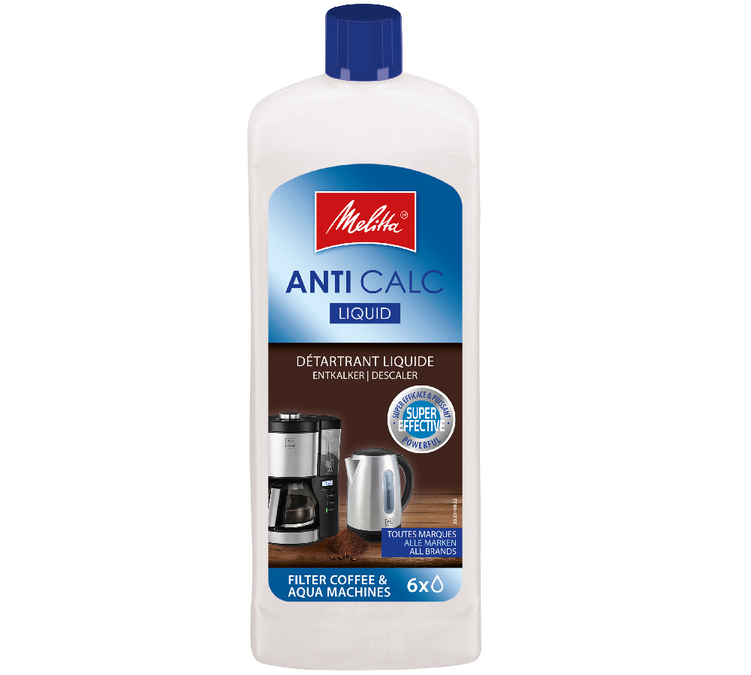 MELITTA Nuosėdų šalinimo priemonė Skysta priemonė prieš kalkes filtriniams kavos aparatams ir virduliams - 250ml