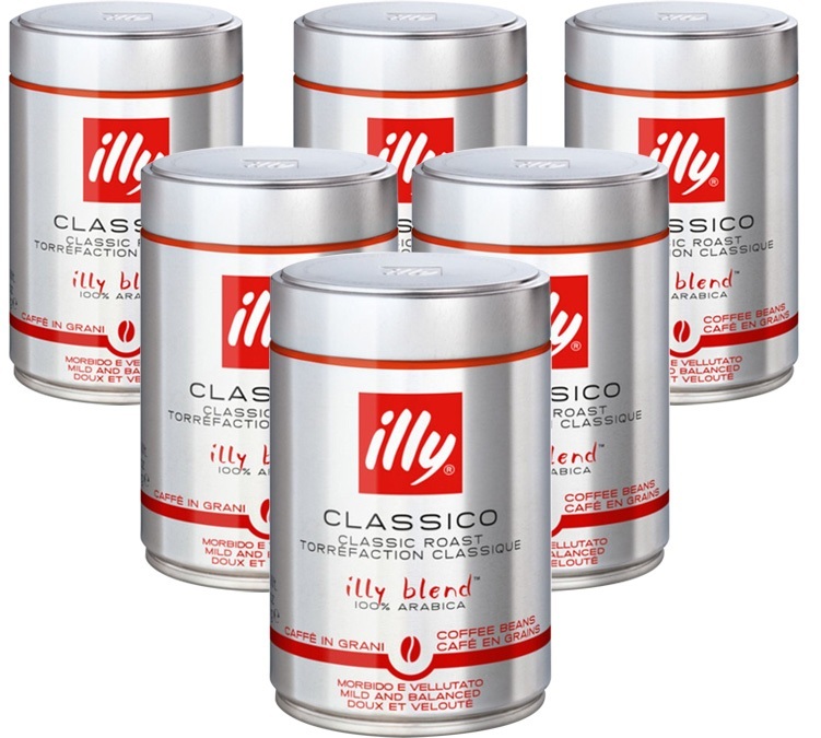 6 x 250 g kokokahvipapuja ammattikäyttöön, Espresso - ILLY