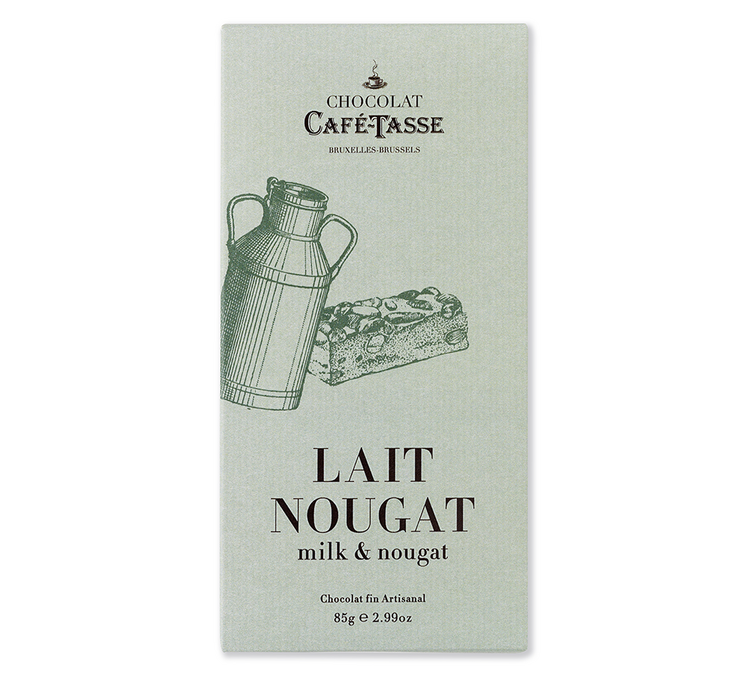 Chokladplatta med mjölkchoklad och nougat – 85 g – CAFÉ TASSE