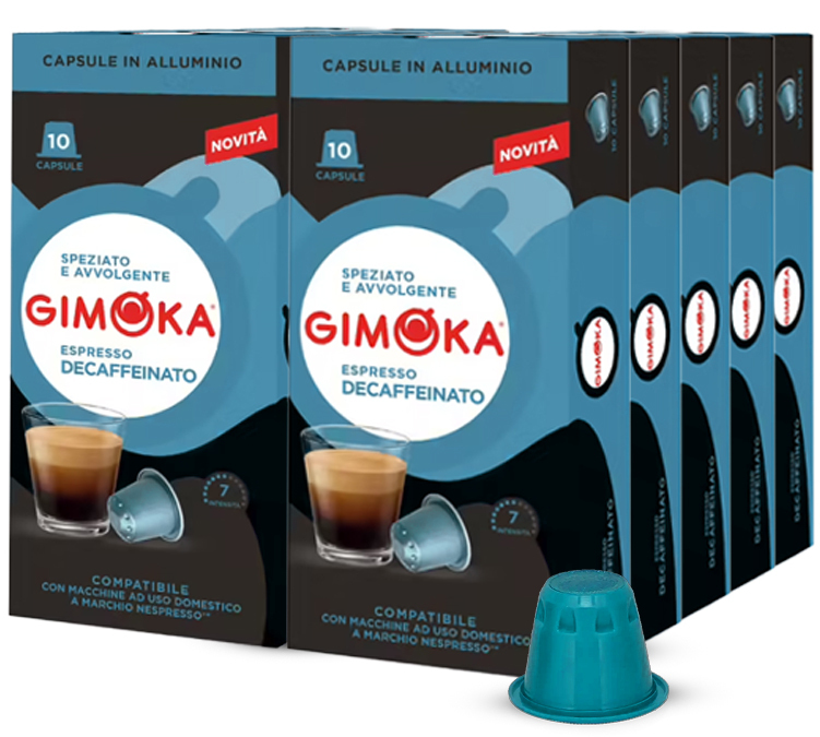 100 capsules compatible Nespresso* Original Decaf - GIMOKA