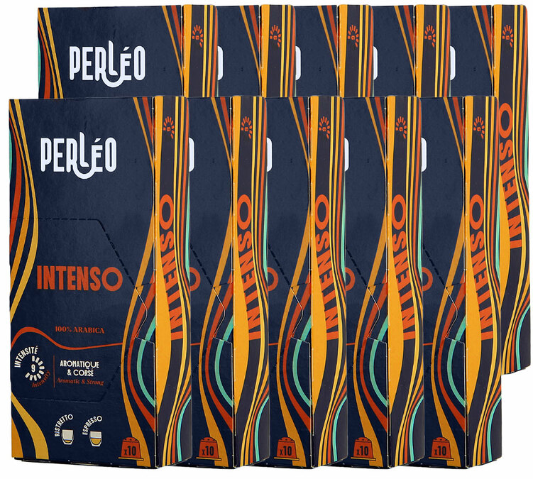 100 Nespresso* Original suderinamų kapsulių Intenso profesionalams - PERLEO