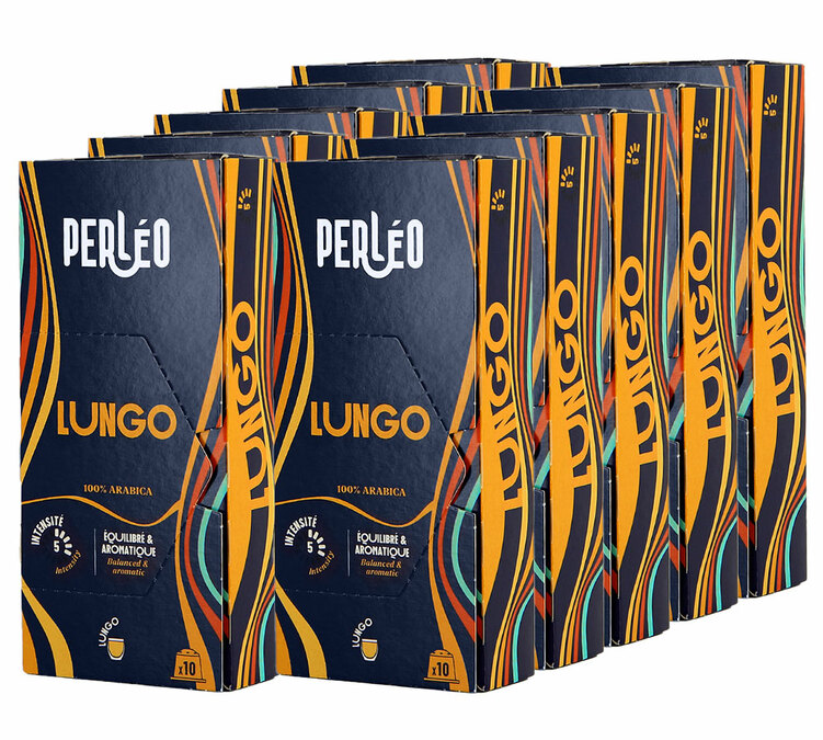 100 capsule compatibili con Nespresso* Original Lungo per uso professionale - PERLEO