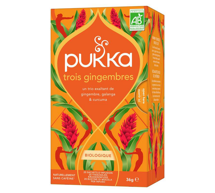 Infusão Três Gengibres Bio - 20 saquetas - PUKKA