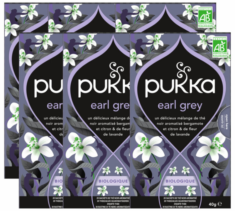 Црни Чај за Професионалце Gorgeous Earl Grey Био - 6 x 20 кесица - PUKKA
