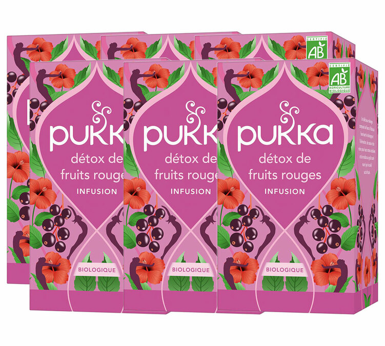 Ekologisk Rödfrukt Detox Infusion för Professionella - 6 x 20 påsar - PUKKA
