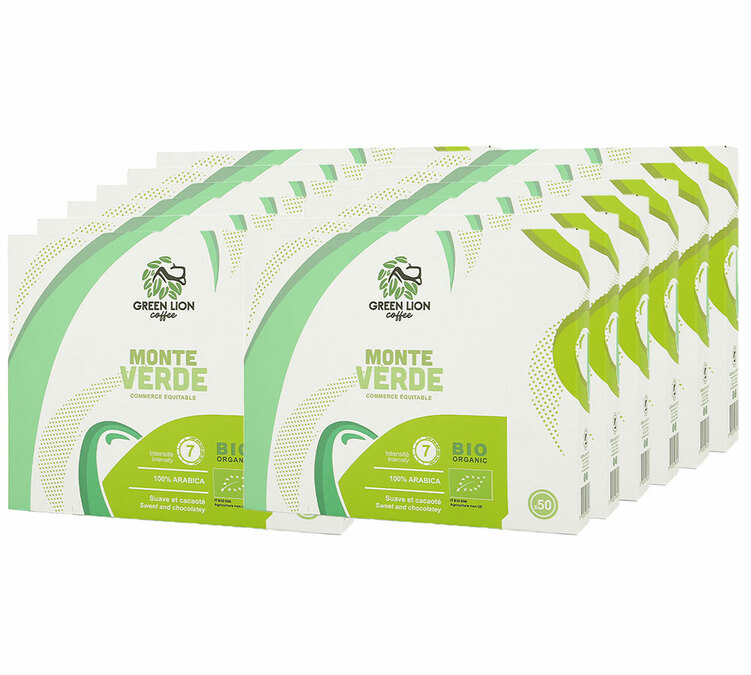 600 kompatybilnych kapsułek Nespresso* Pro Monte Verde Bio Sprawiedliwy Handel – GREEN LION COFFEE