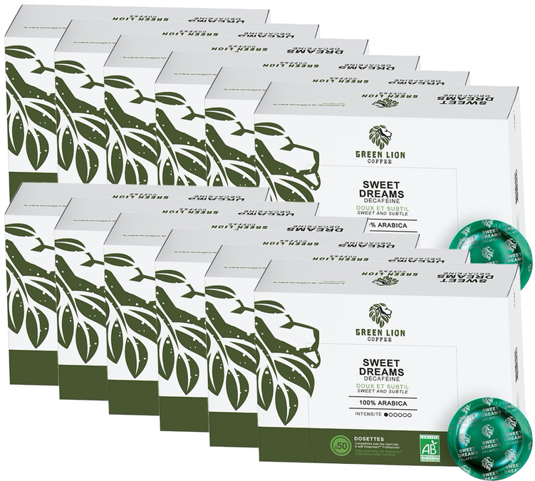 600 kapsulių suderinamų su Nespresso* Pro Sweet Dreams ekologiškas – GREEN LION COFFEE
