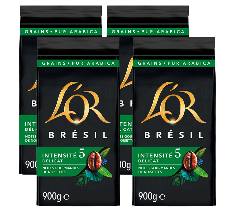 4 x 900 g - Café en Grano - Brasil - L'OR