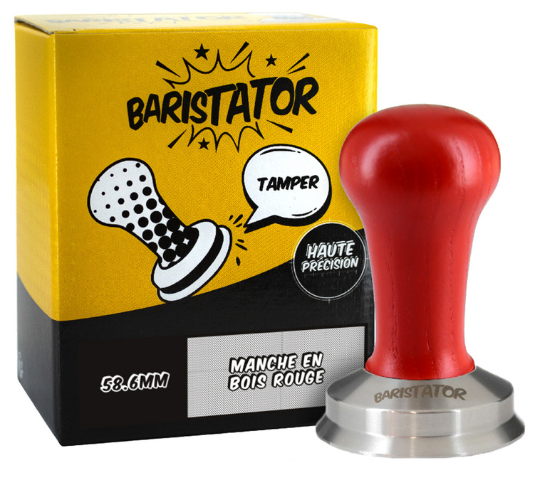 Profesjonalny tłok do kawy BARISTATOR 58.6mm wysoka precyzja Czerwone Drewno