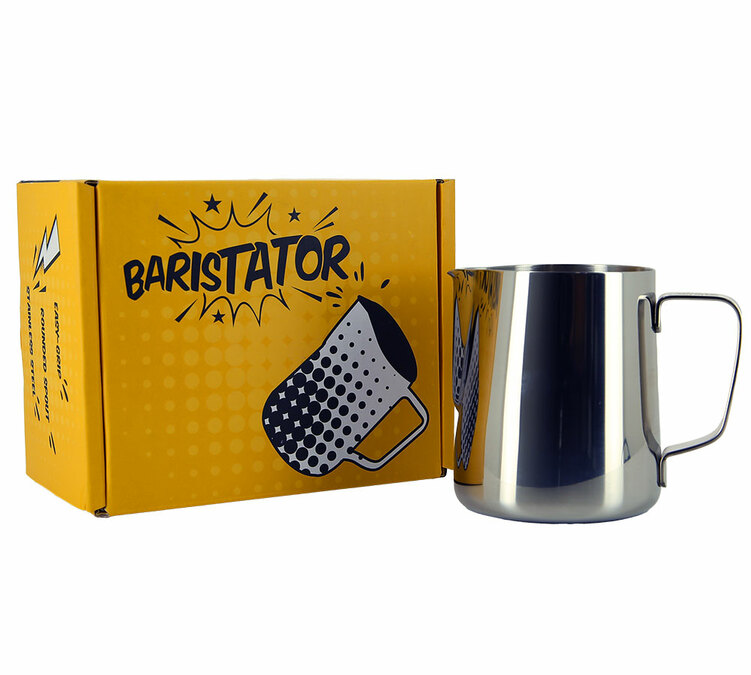 BARISTATOR melkekanner i rustfritt stål for profesjonelle 35 cl