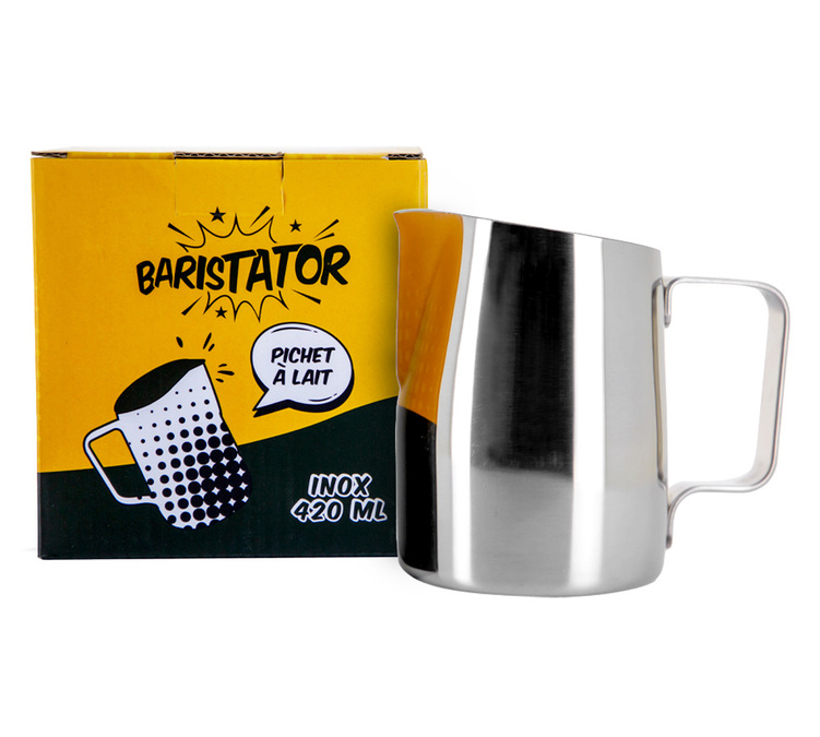 Maitokannu ammattilaisille BARISTATOR ruostumatonta terästä 42 cl