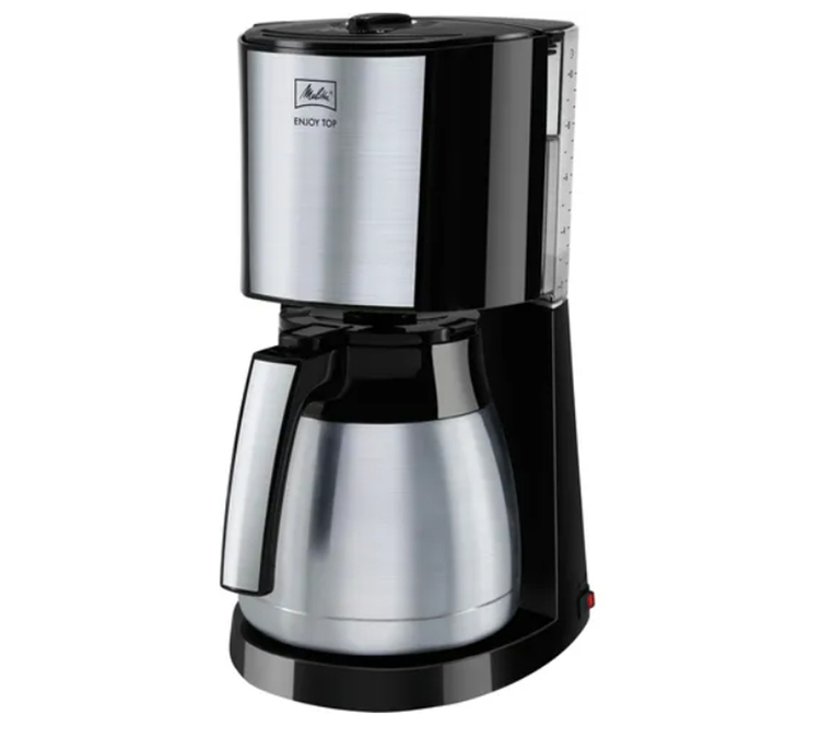 Melitta Enjoy Top Therm 1017-08 Kahvinkeitin Musta ja Harjattu Teräs + Lahjatarjous
