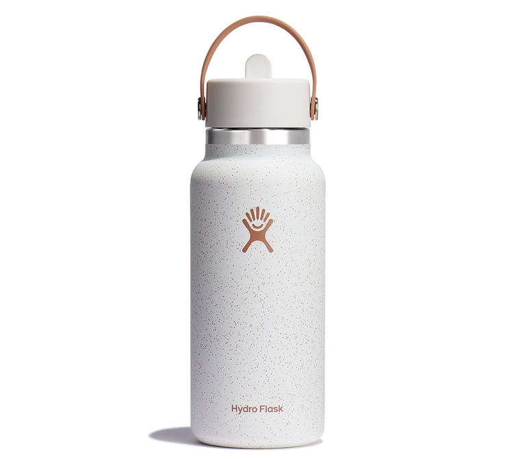 Изотермична бутилка Wide Flex със сламка и капачка, цвят Seasalt, 940 мл - HYDRO FLASK