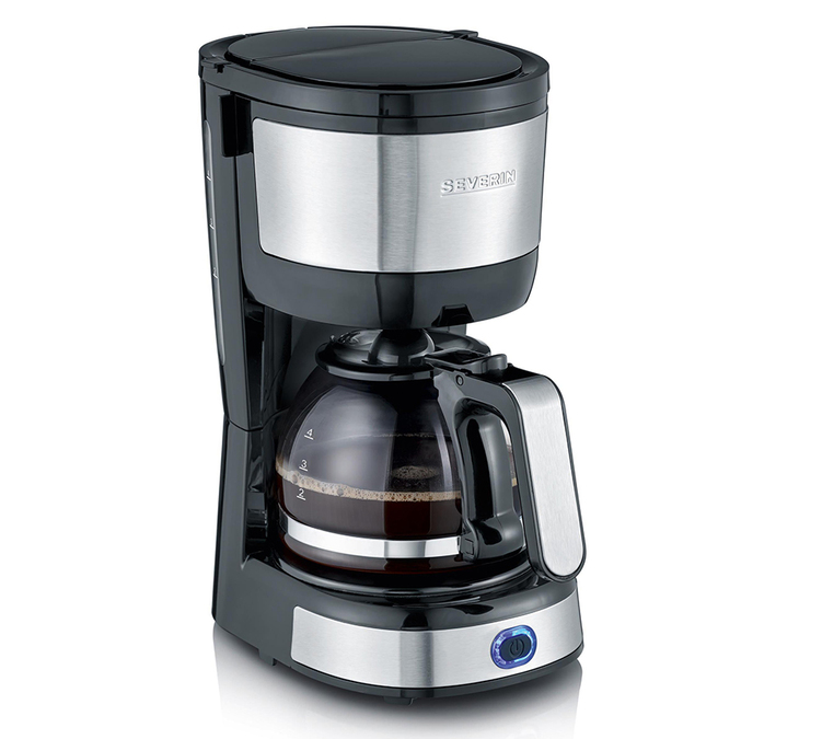 Caffettiera a filtro KA 4819 in acciaio inox e nero, capacità 56 cl – SEVERIN + omaggio.