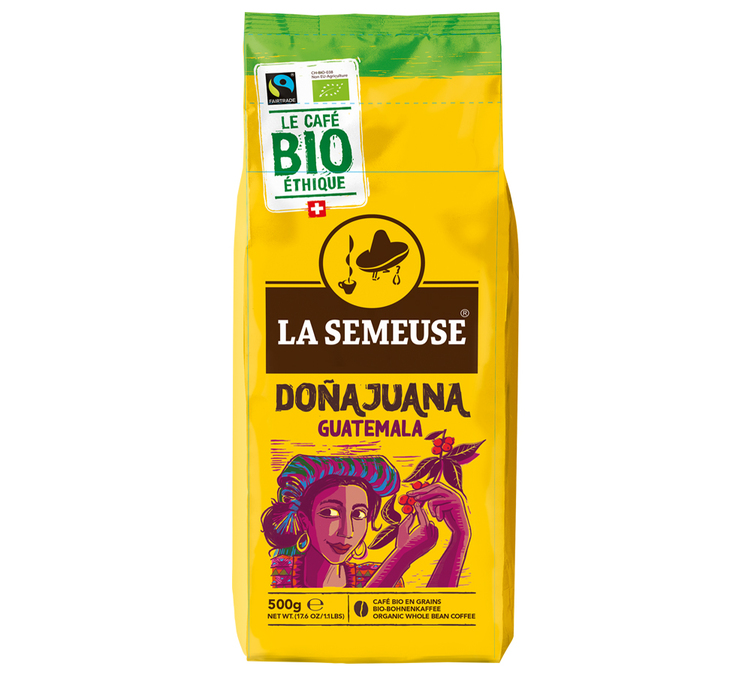 500g Hela Kaffebönor för Professionella Ekologisk Dona Juana Guatemala - Rättvisemärkt - La Semeuse