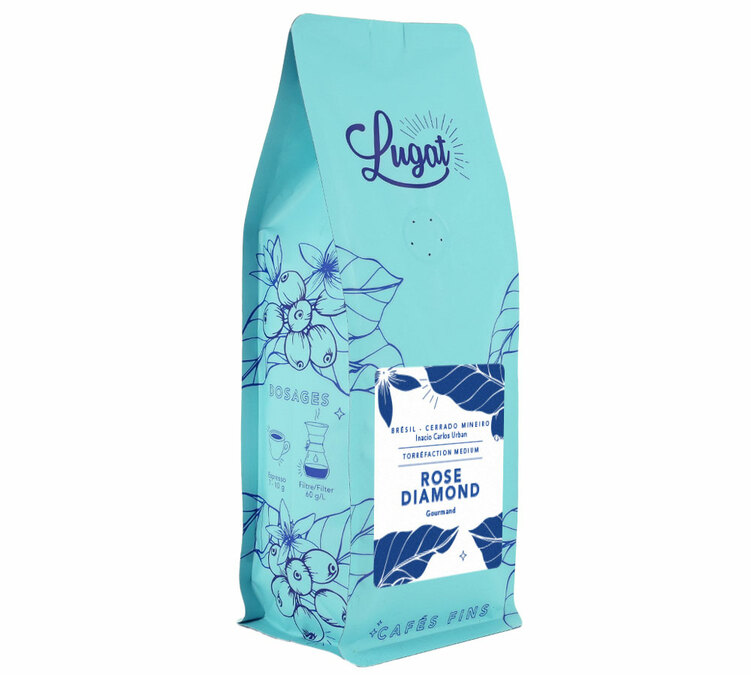 250 g Kava pupelėmis profesionalams Brazilija Rose Diamond - LUGAT