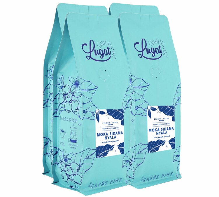 1kg Ganze Bohne Kaffee für Profis Äthiopien - Moka Sidama Nyala - LUGAT