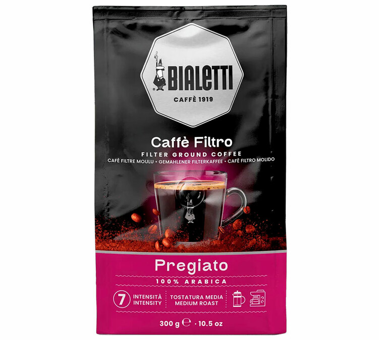 300 g – őrölt kávé – Pregiato speciális filterkávéhoz – BIALETTI