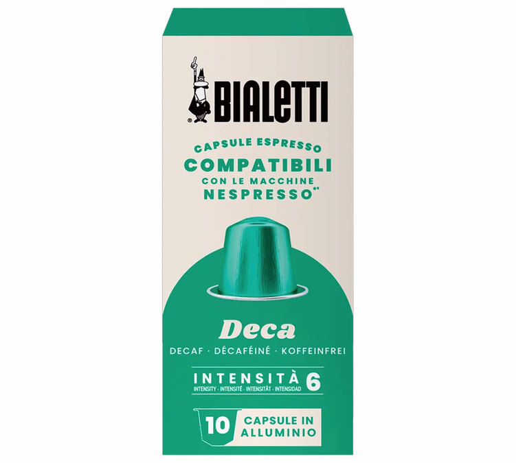 10 cápsulas compatibles con Nespresso* Original Deca - BIALETTI