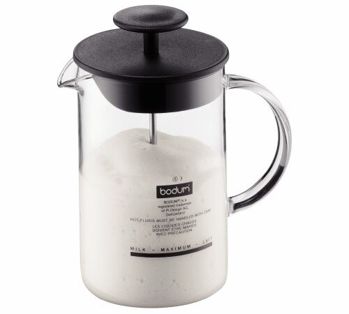 Handbetriebener Milchaufschäumer mit Glasgriff – Latteo – Bodum