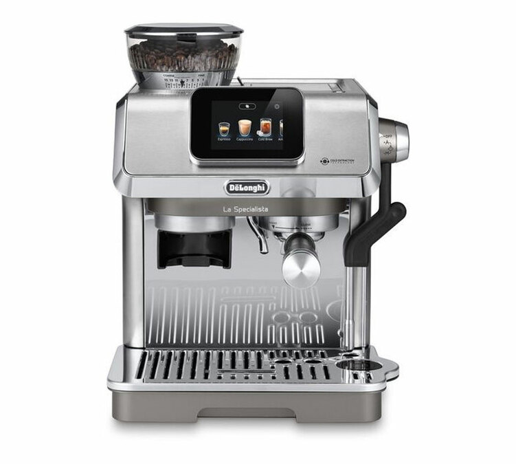 Espressomaskin med inbyggd kvarn, DELONGHI La Specialista Touch EC9455.M, metall.