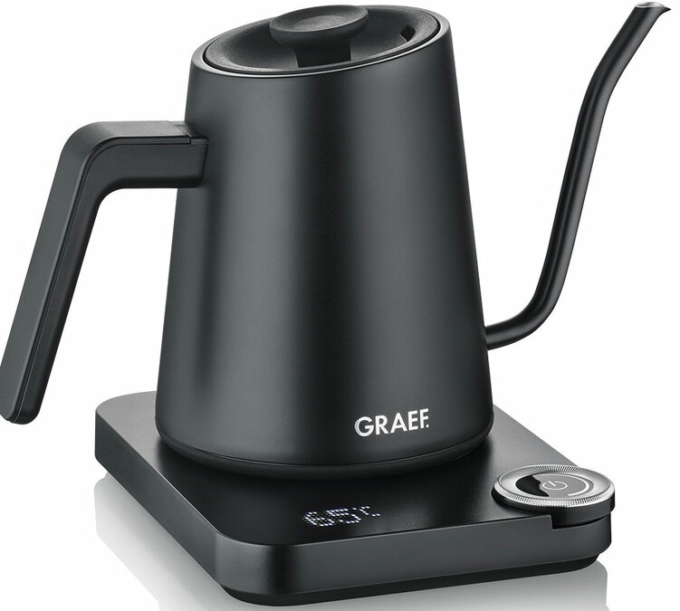 Bouilloire col de cygne GK502 noire - 0,9L - GRAEF 