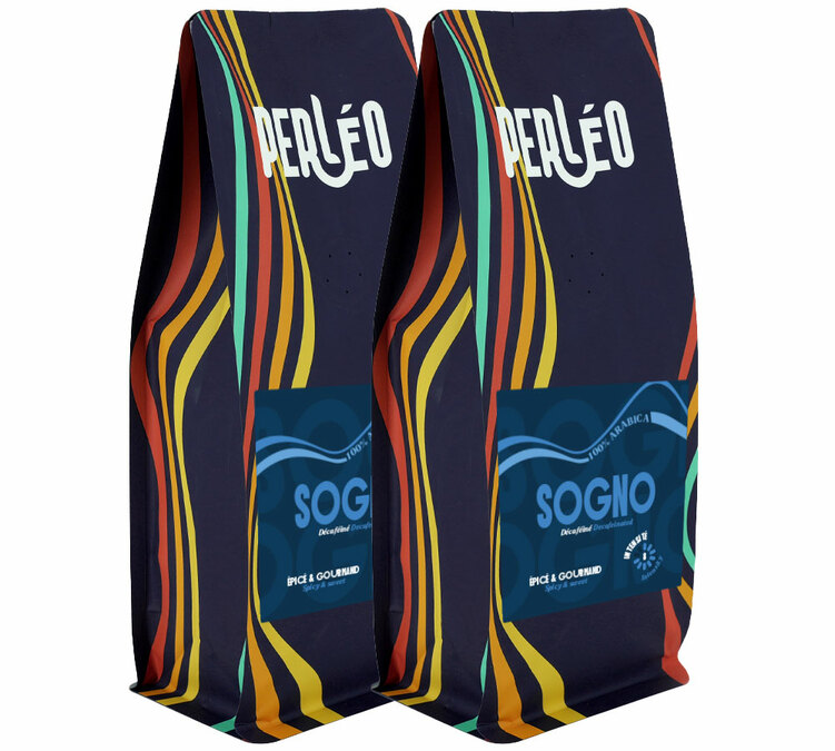 2 kg - Café en grain décaféiné pour professionnels Sogno - Perléo