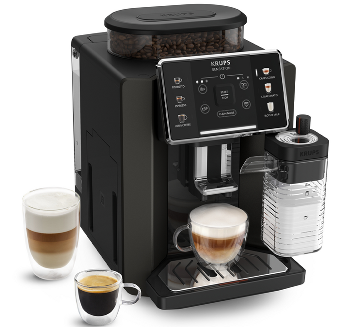 Macchina da caffè espresso KRUPS Sensation Lait M85, colore grigio - EA912HF1