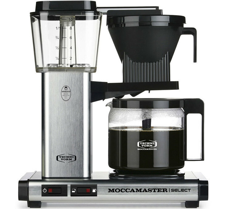 Professionell elektrisk kaffebryggare från MOCCAMASTER – KBG741 Select, borstad aluminium, 1,25 liter + presentkampanj