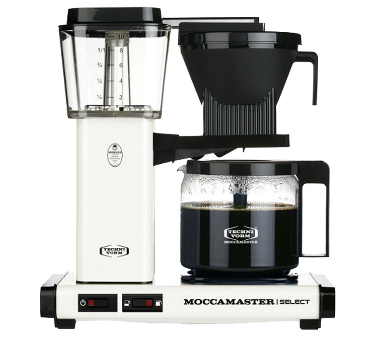 MOCCAMASTER Electric Coffee Maker for Professionals - KBG 741 Select White 1.25L