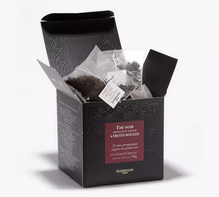 Thé noir pour professionnels 4 fruits rouges - 25 sachets Cristal - DAMMANN FRÈRES