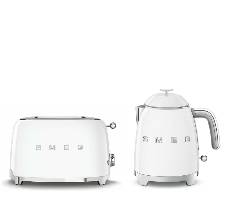 Breakfast Set Toaster TSF01WHEU and Kettle KLF05WHEU White - SMEG