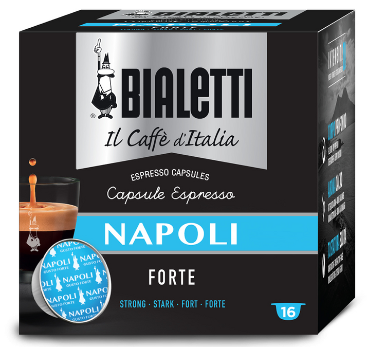 16 Mokespresso Kapsler 'Napoli' - BIALETTI