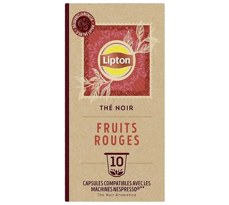 10 cápsulas compatibles con Nespresso* Original, sabor té de frutos rojos - LIPTON