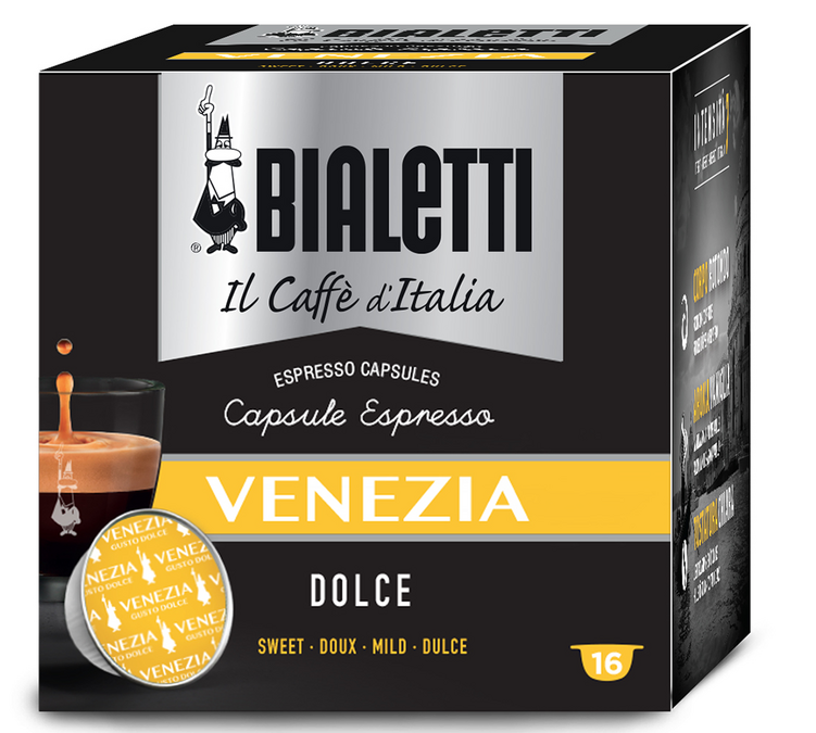 16 κάψουλες Mokespresso «Βενετία», μίγμα Arabica/Robusta – BIALETTI