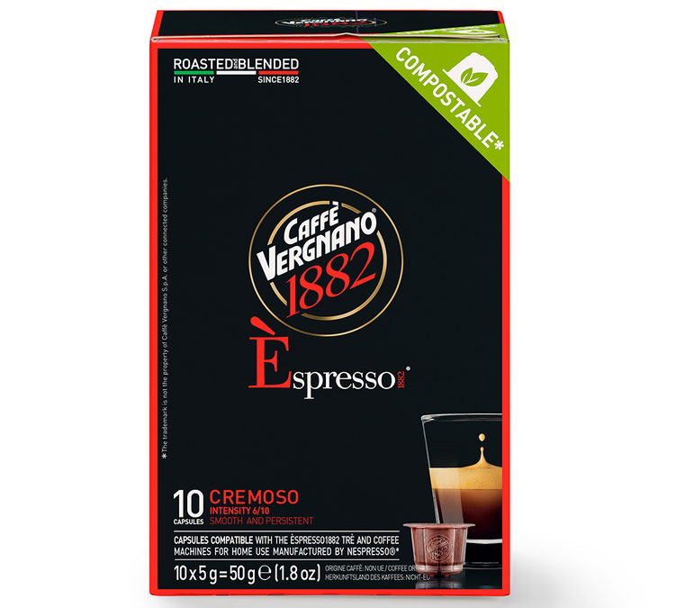 10 kapsułek kompatybilnych z Nespresso* Original Espresso Cremoso - CAFFE VERGNANO