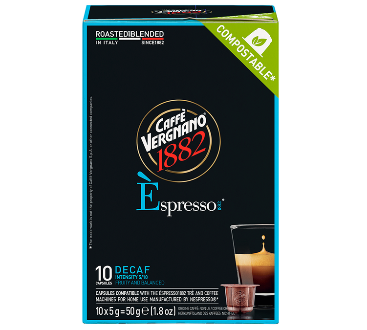 10 capsule compatibili con Nespresso* Original Espresso Deca - CAFFE VERGNANO