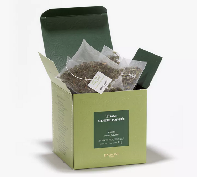 Tisana para profesionales Menta Piperita Herboristería de Orgeval - 25 bolsitas cristal - DAMMANN FRÈRES