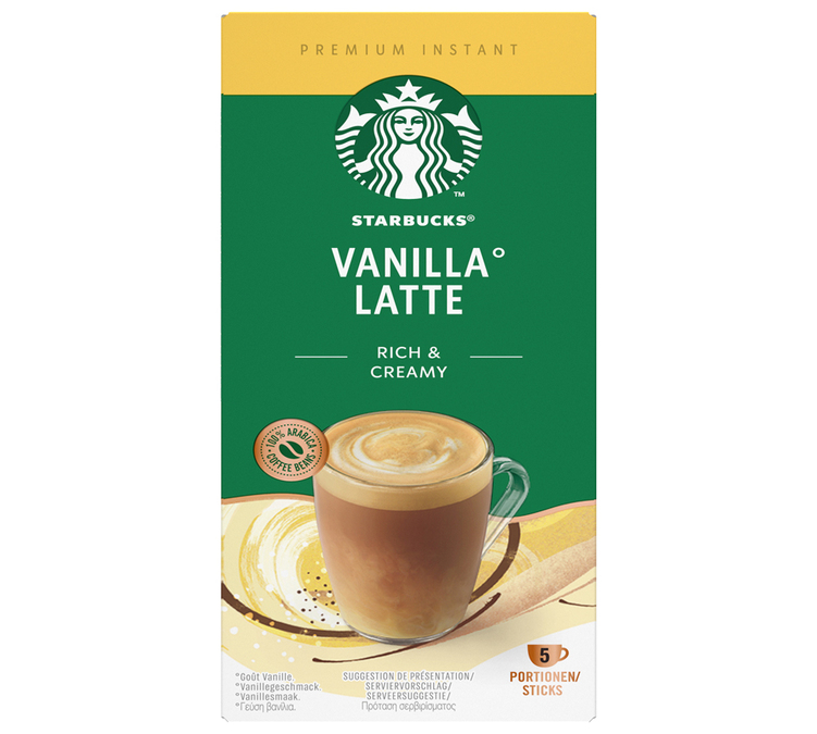 5 sticks - Instant Coffee - Vanilla Latte - STARBUCKS