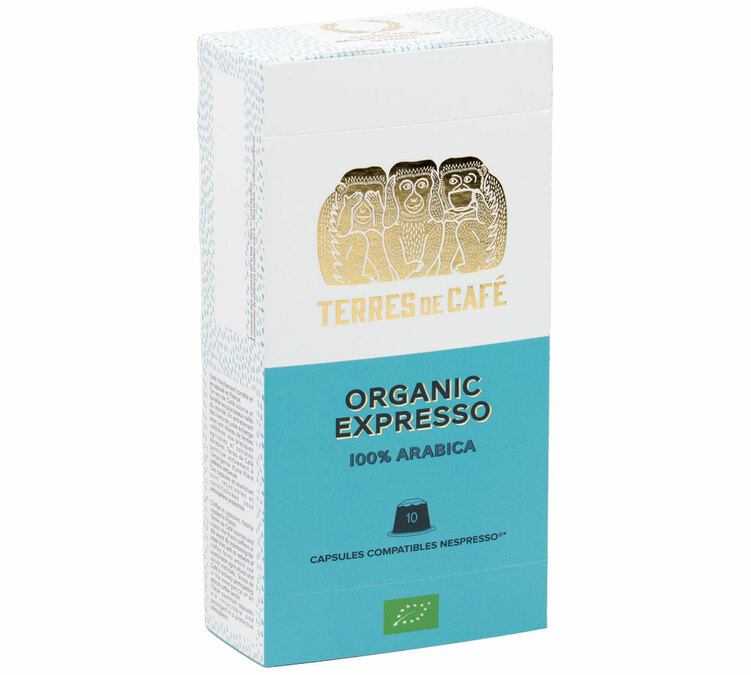 10 capsules compatibles Nespresso* Original Organic Bio - TERRES DE CAFÉ